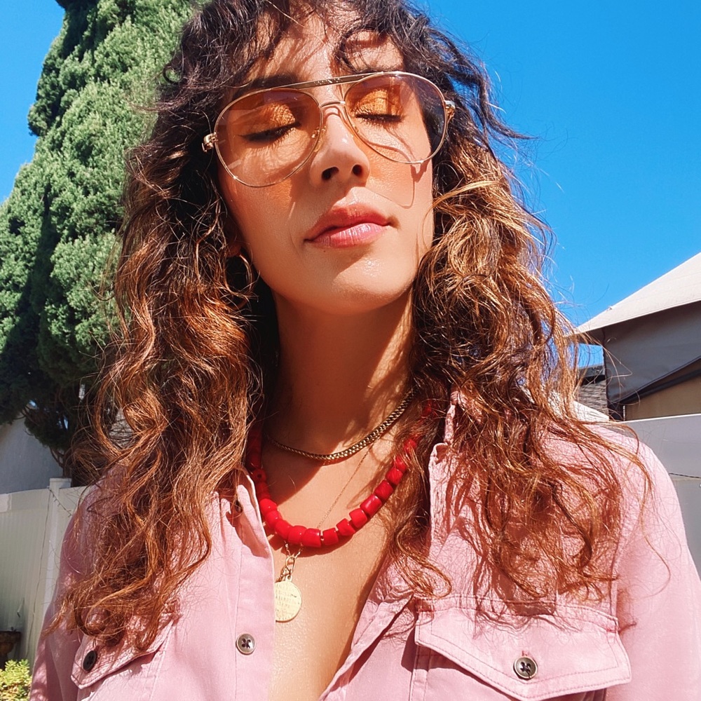 Vintage Von Zipper Gold Aviators